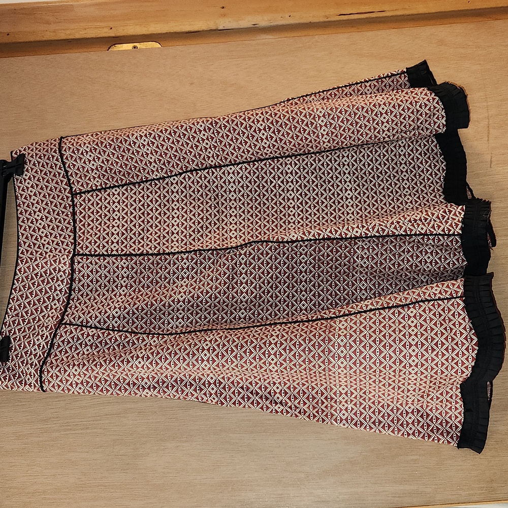 Vintage DICK & JAYNE panel skirt Women's XS red black white